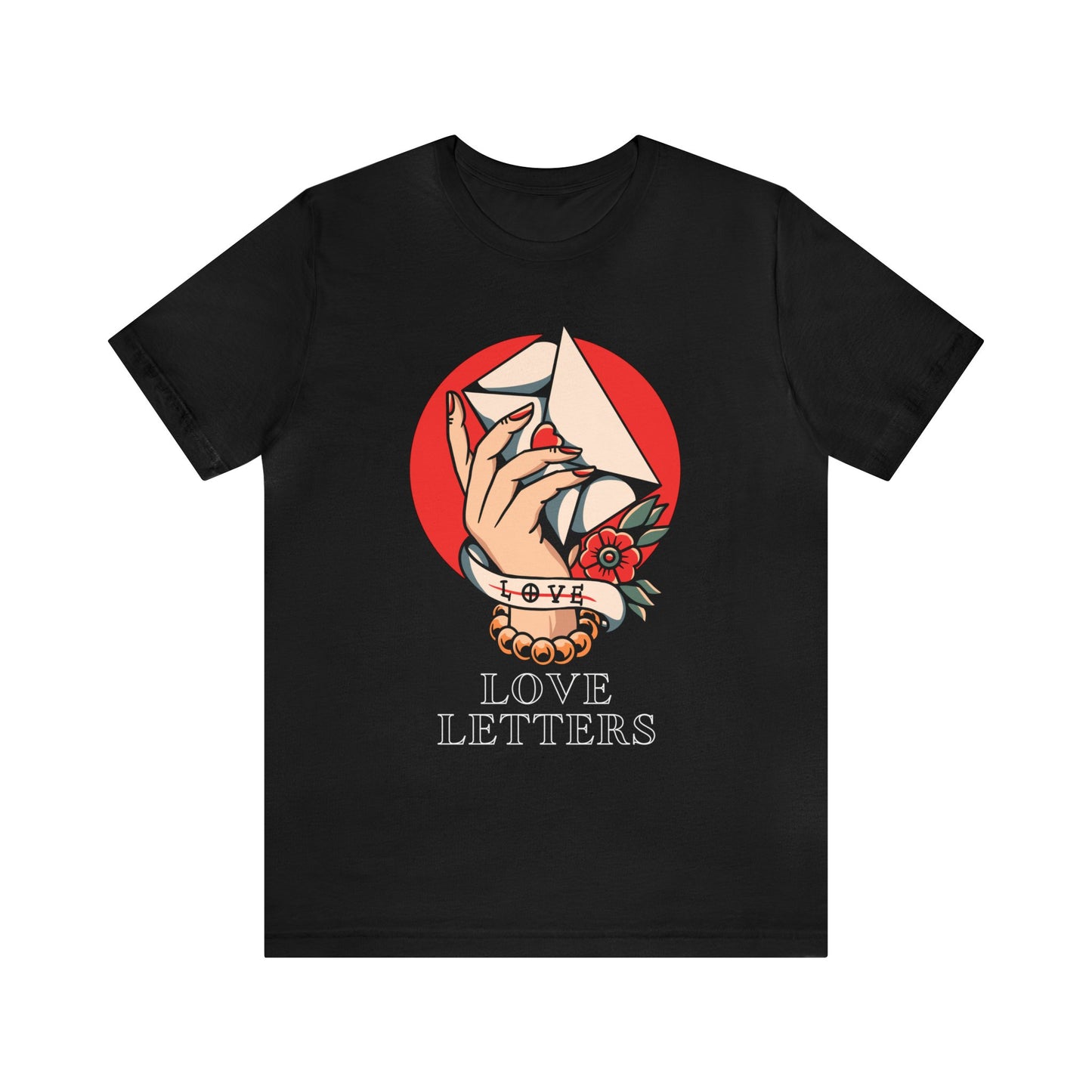 Love Letters Tattoo T-shirt / Traditional Tattoo Tee Shirt / Punk Rock Clothing Tshirt Rockabilly Psychobilly Freak Goth - Foxlark Crystal Jewelry