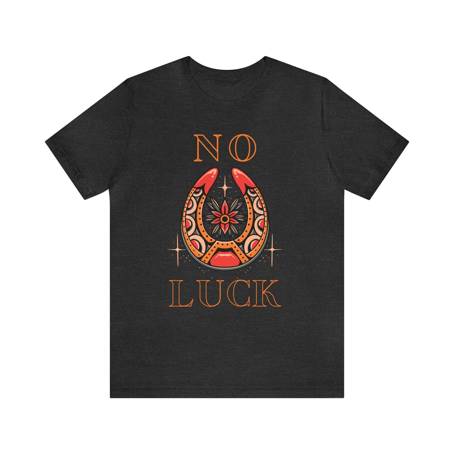 No Luck Tattoo T-shirt / Traditional Tattoo Tee Shirt / Punk Rock Clothing Tshirt Rockabilly Psychobilly Freak Goth - Foxlark Crystal Jewelry