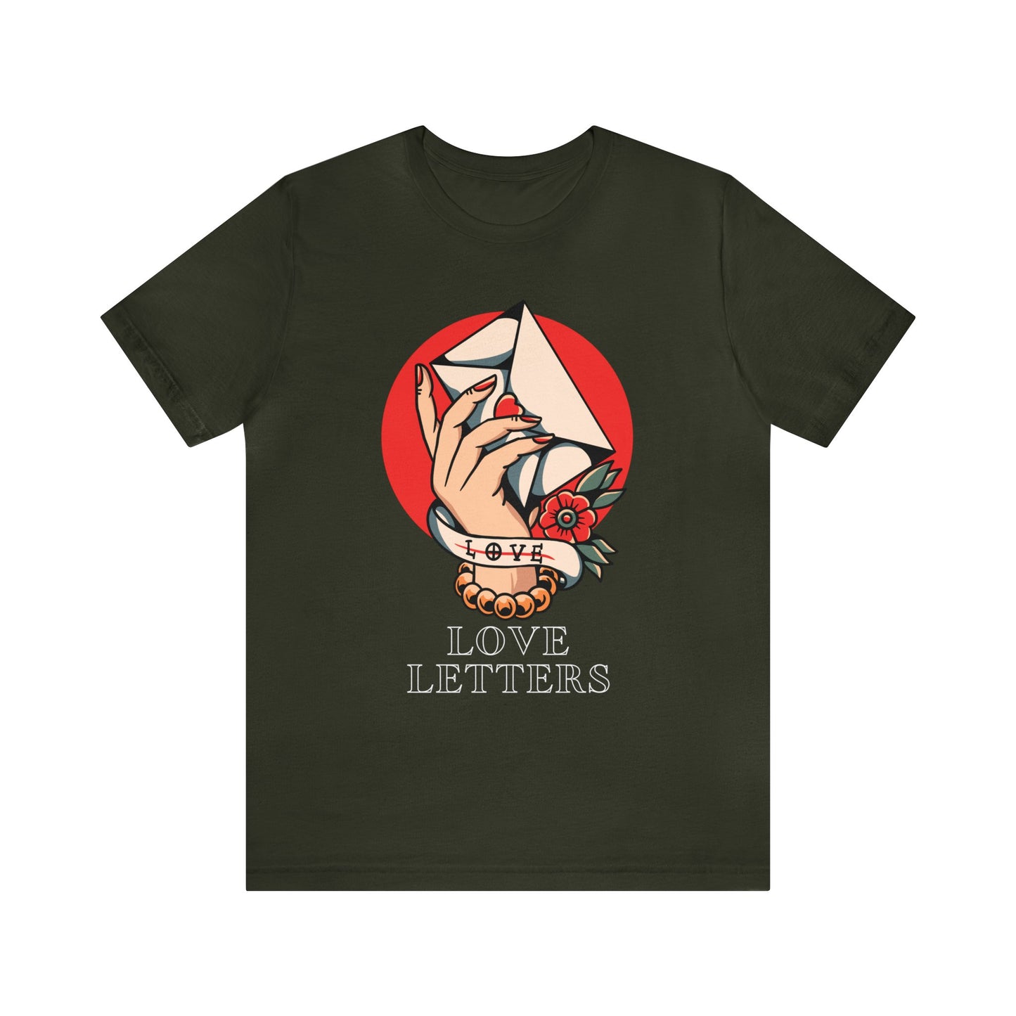 Love Letters Tattoo T-shirt / Traditional Tattoo Tee Shirt / Punk Rock Clothing Tshirt Rockabilly Psychobilly Freak Goth - Foxlark Crystal Jewelry