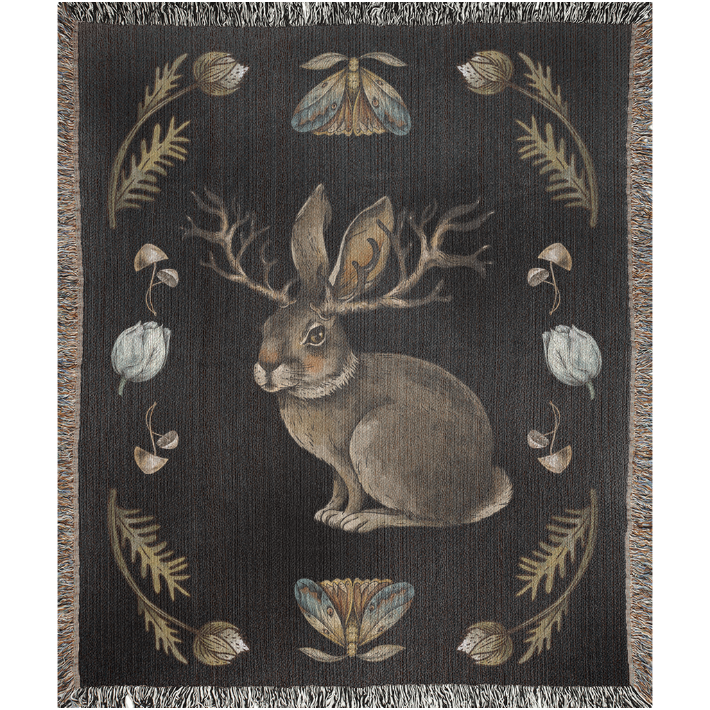 Jackalope Magic - Woven Blanket - Foxlark Crystal Jewelry