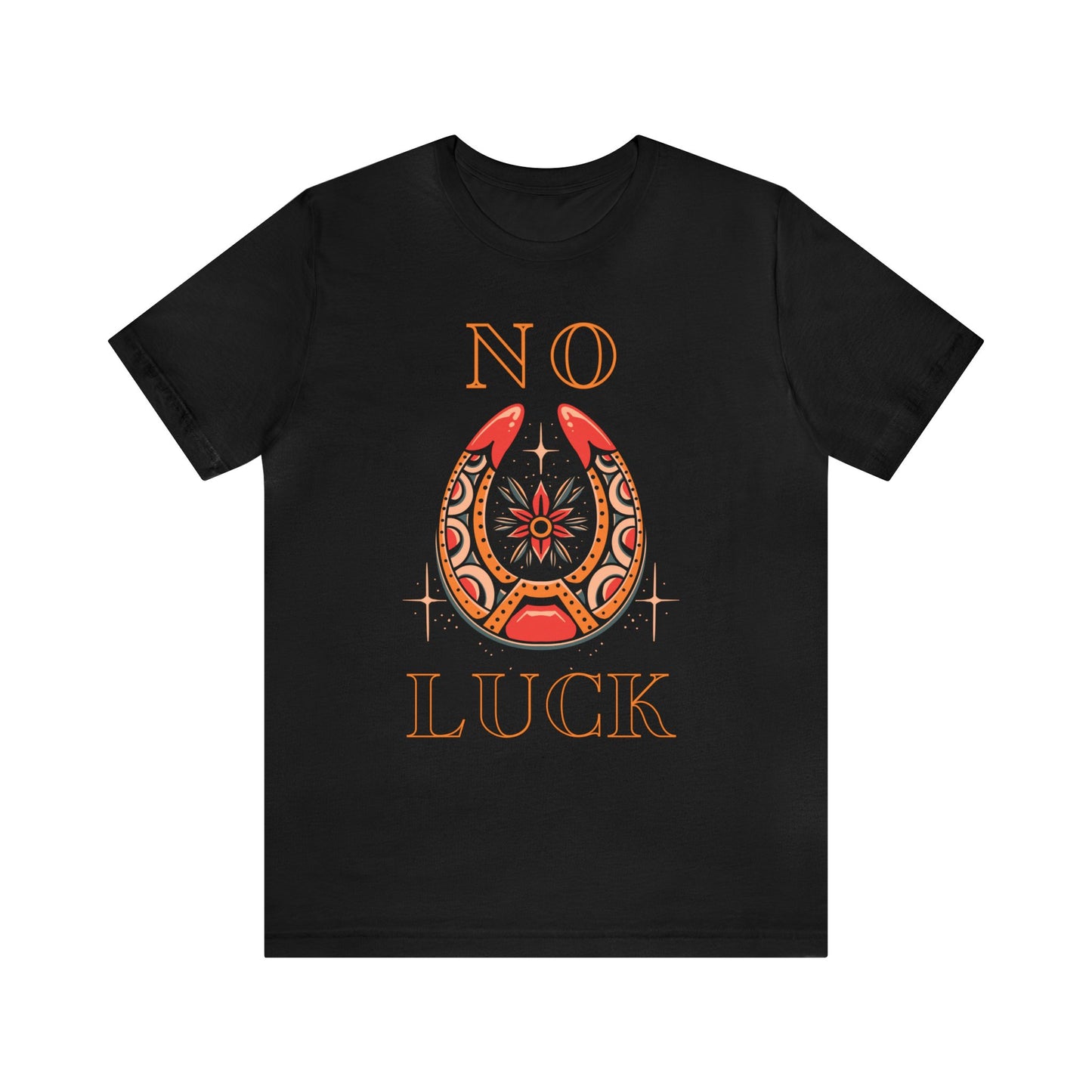 No Luck Tattoo T-shirt / Traditional Tattoo Tee Shirt / Punk Rock Clothing Tshirt Rockabilly Psychobilly Freak Goth - Foxlark Crystal Jewelry