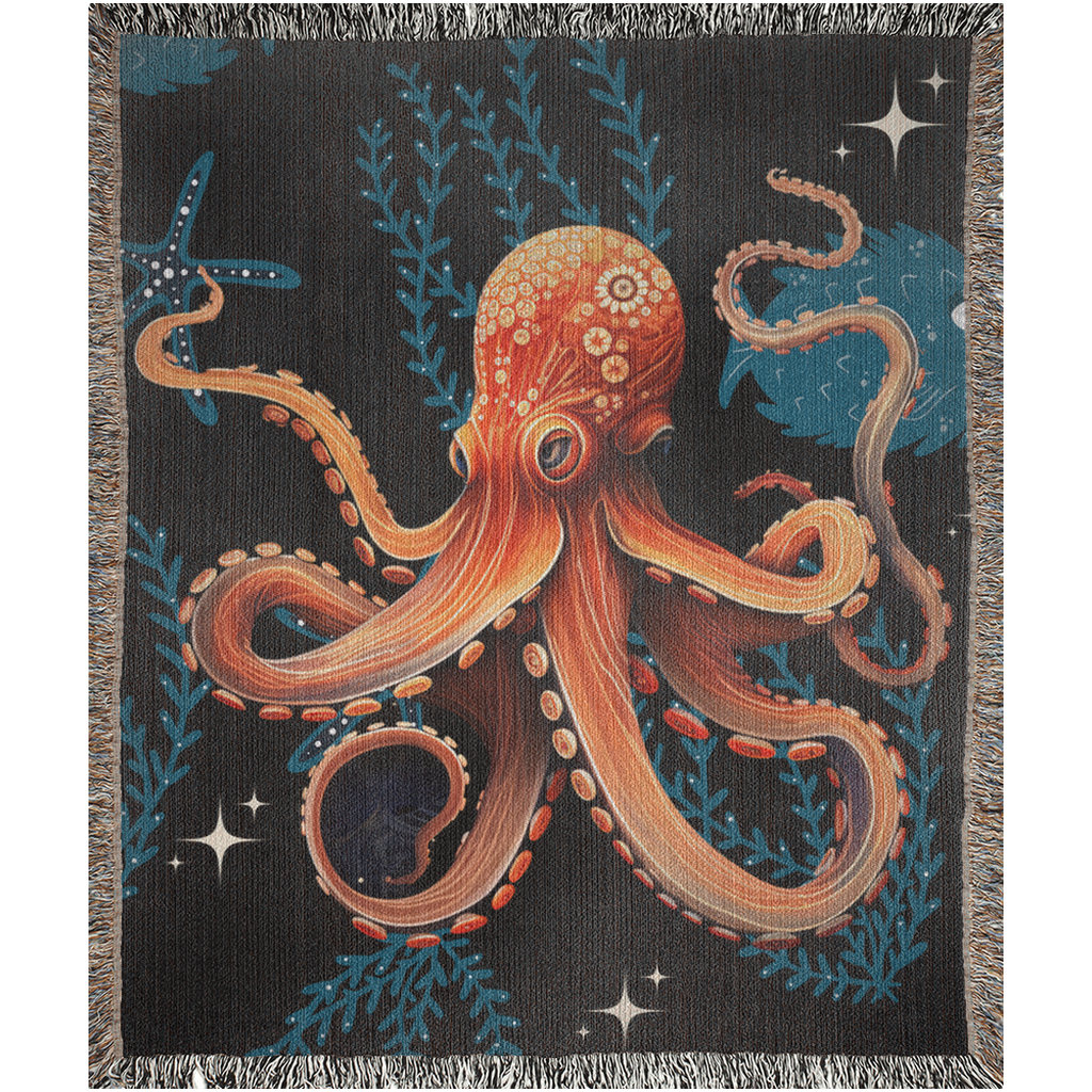 Octopus - Woven Blanket - Foxlark Crystal Jewelry