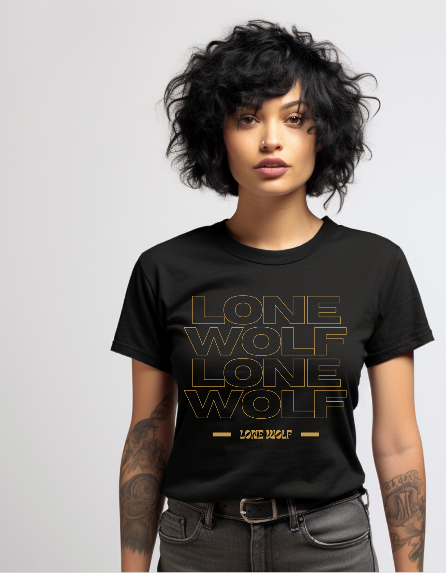 Lone Wolf Tattoo T-shirt / Traditional Tattoo Tee Shirt / Punk Rock Clothing Tshirt Rockabilly Psychobilly Freak Goth - Foxlark Crystal Jewelry