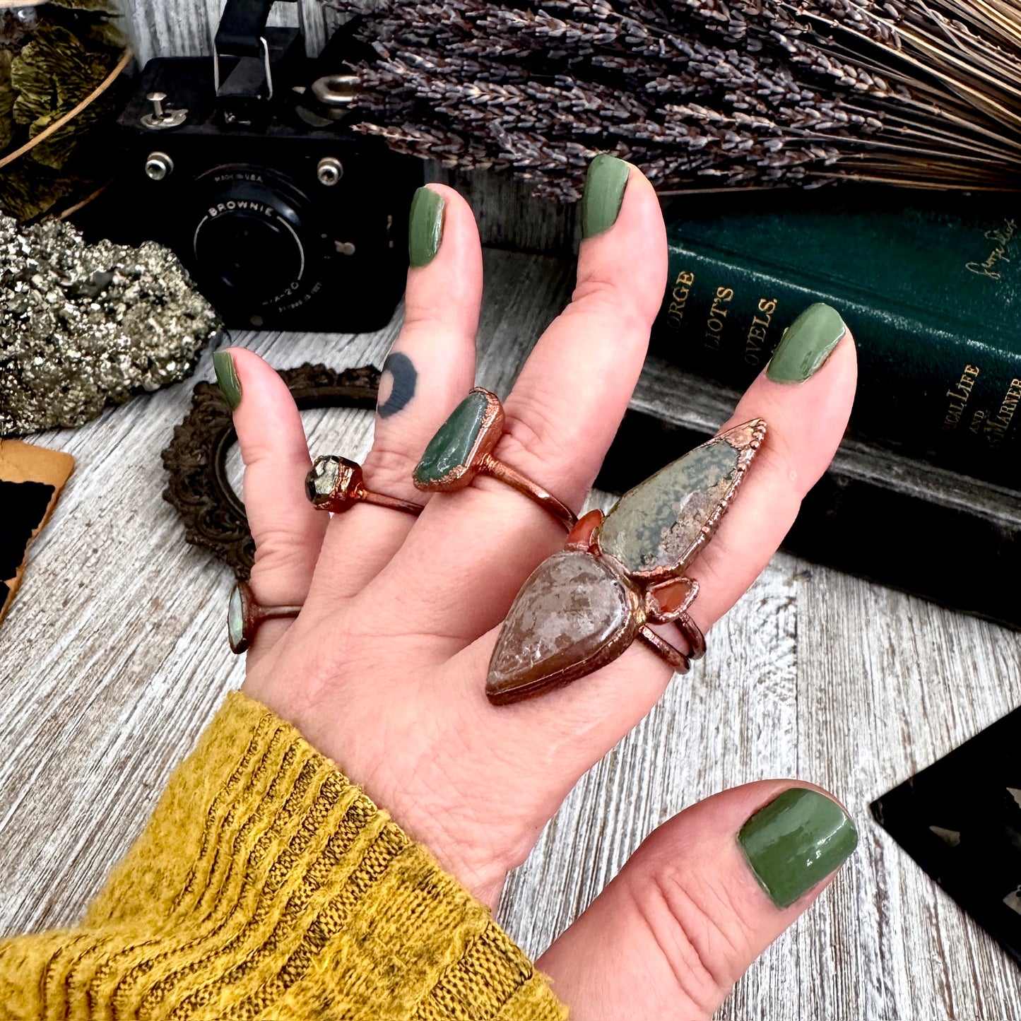 Size 8.5 Copper / Silver FLASH SALE - NEW or Discontinued or Imperfect Jewelry - # 196 - 199