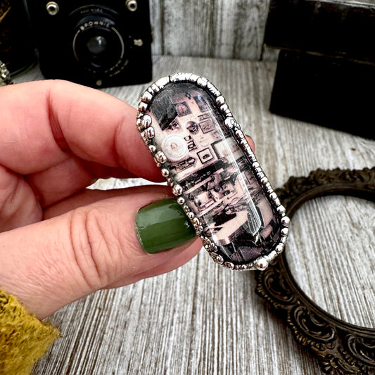 Road To Nowhere - Vintage Diner Ring Fine Silver Size 9 / One of a Kind