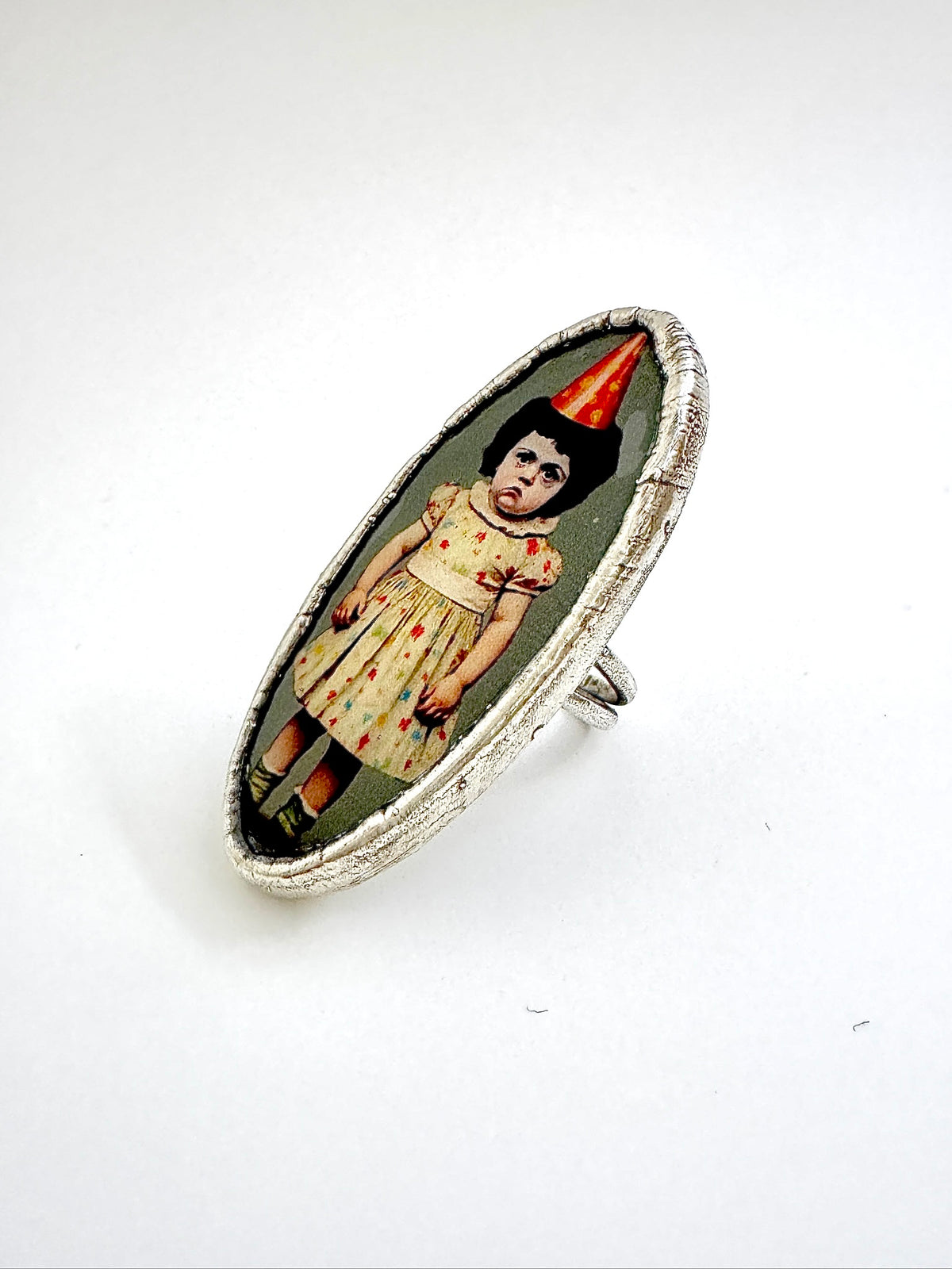 Party Girl Statement Ring – Fine Silver, Size 8.5 | The Weirdlings Collection