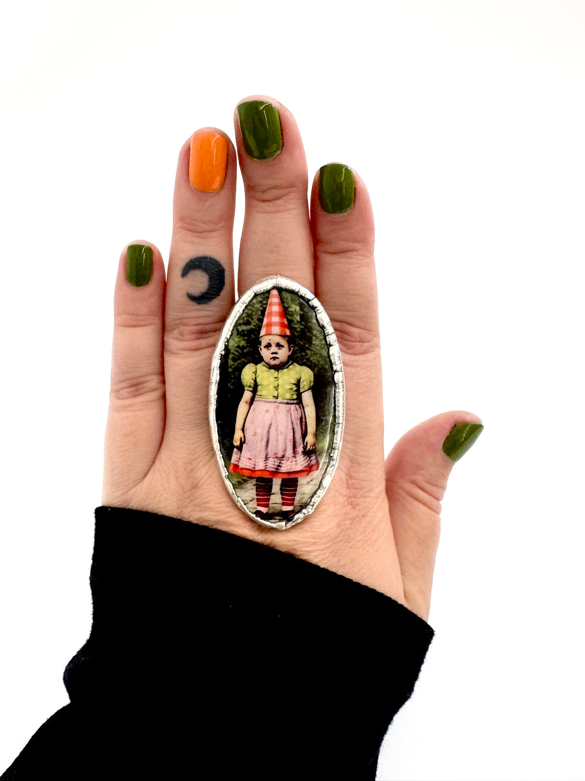Party Girl Statement Ring – Fine Silver, Size 9 | The Weirdlings Collection