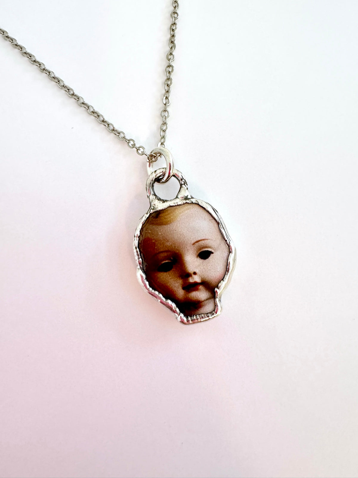 The Weirdlings Collection - Doll Head Necklace | Fine Silver