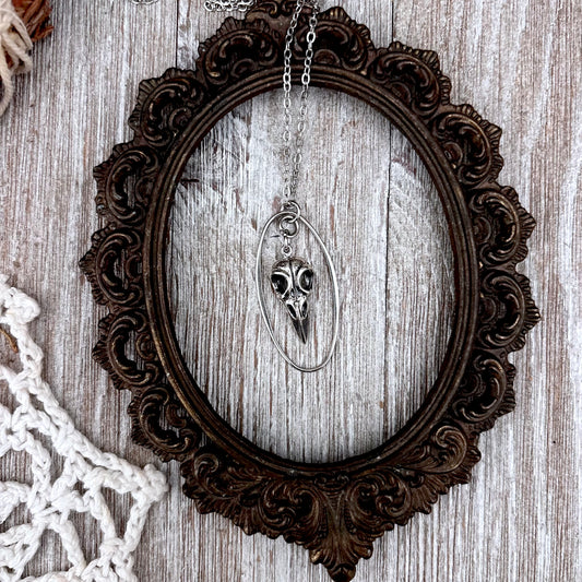 Raven Skull Talisman Necklace / Talisman Collection-Sterling Silver
