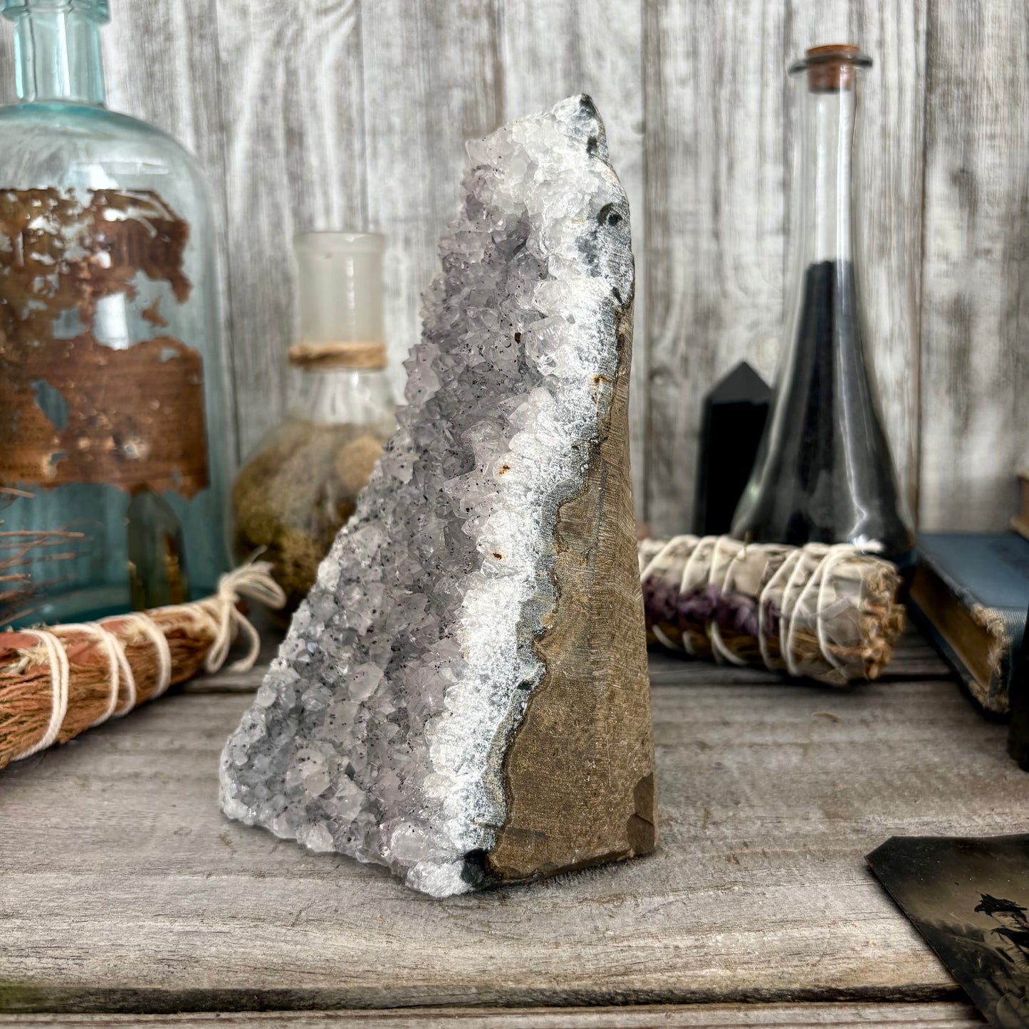 Large Self Standing Amethyst Geode Crystal Cluster / FoxlarkCrystals