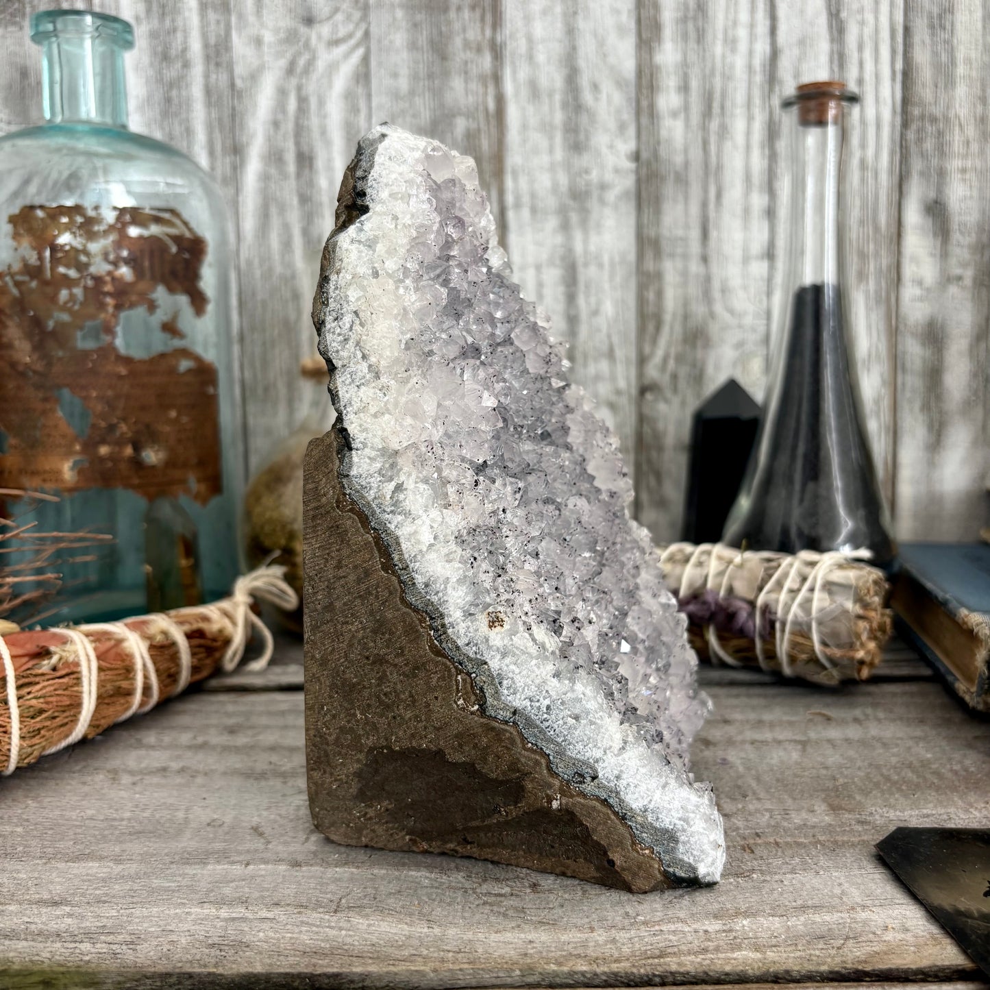 Large Self Standing Amethyst Geode Crystal Cluster / FoxlarkCrystals