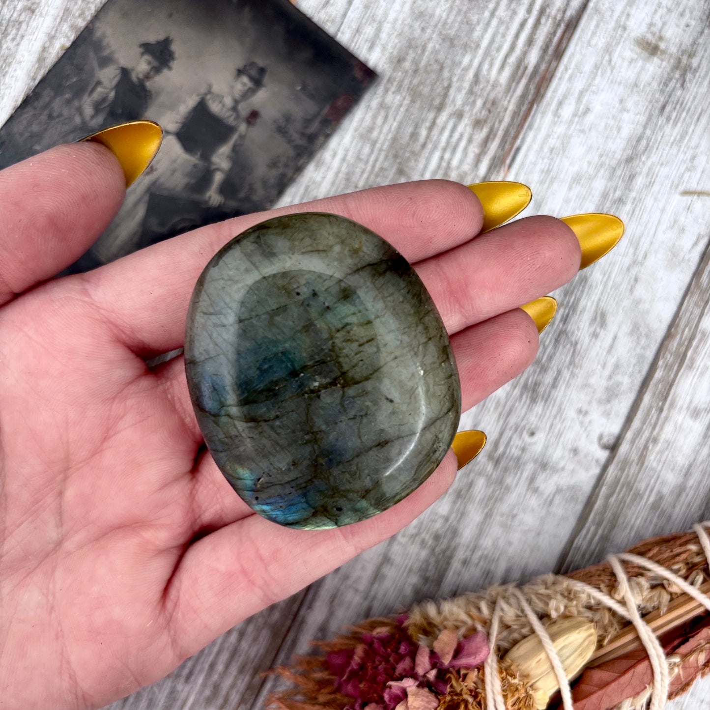 Labradorite Crystal Palm Stone / FoxlarkCrystals FOXLARK