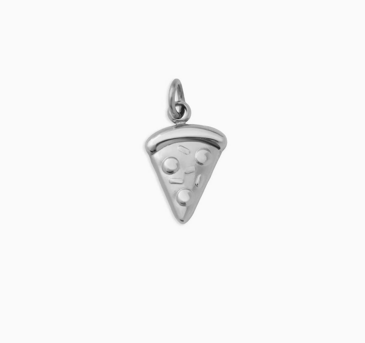 Pizza Slice Charm stainless steel pendant necklace from the Lucky Charm Bar at Foxlark