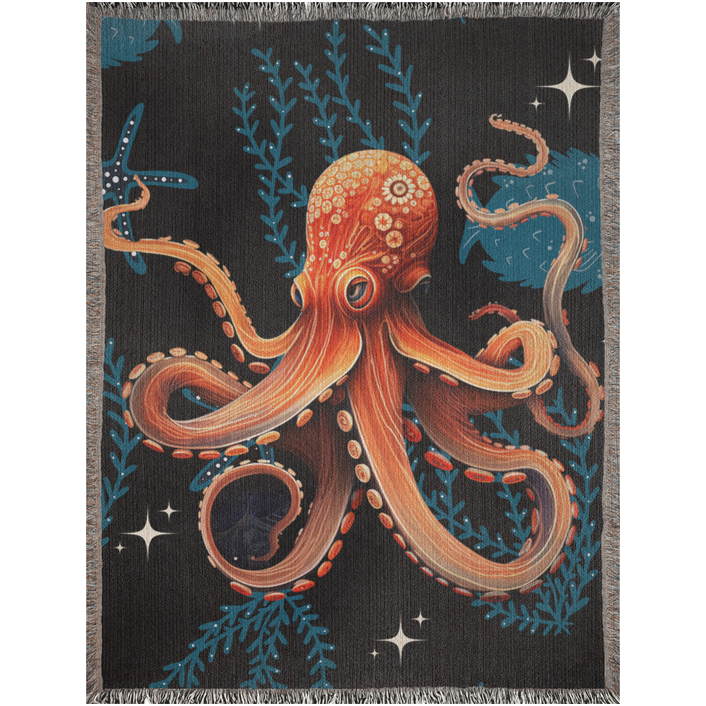 Octopus - Woven Blanket - Foxlark Crystal Jewelry