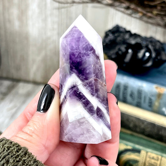 Chevron Amethyst Crystal Point Self Standing / FoxlarkCrystals