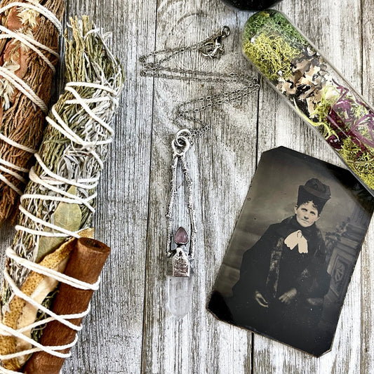 big crystal Necklace, Bohemian Jewelry, Crystal Necklaces, Crystal Pendant, Etsy ID: 1669645543, FOXLARK- NECKLACES, Jewelry, nature inspired, Necklaces, Quartz pendent, Raw Quartz jewelry, Silver Jewelry, Silver Necklace, Silver Stone Jewelry, Statement