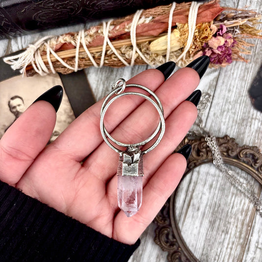 Big Raw Vera Cruz Amethyst Necklace in Fine Silver / Foxlark Collection - One of a Kind