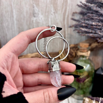 Big Raw Vera Cruz Amethyst Necklace in Fine Silver / Foxlark Collection - One of a Kind