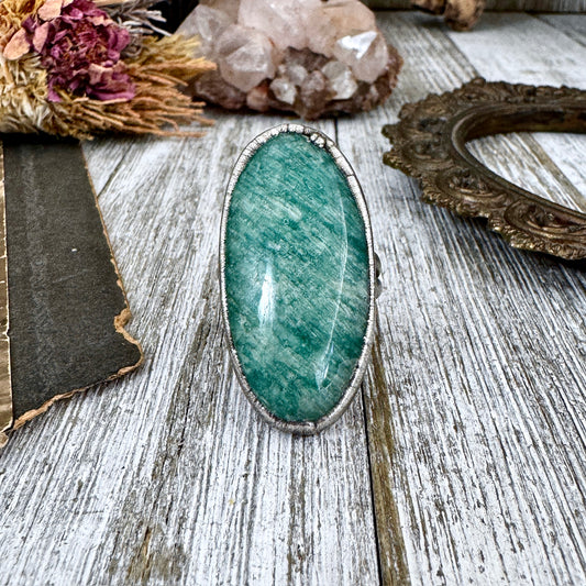 Aquamarine Ring Size 8.5  / Foxlark Crystal Jewelry Collection