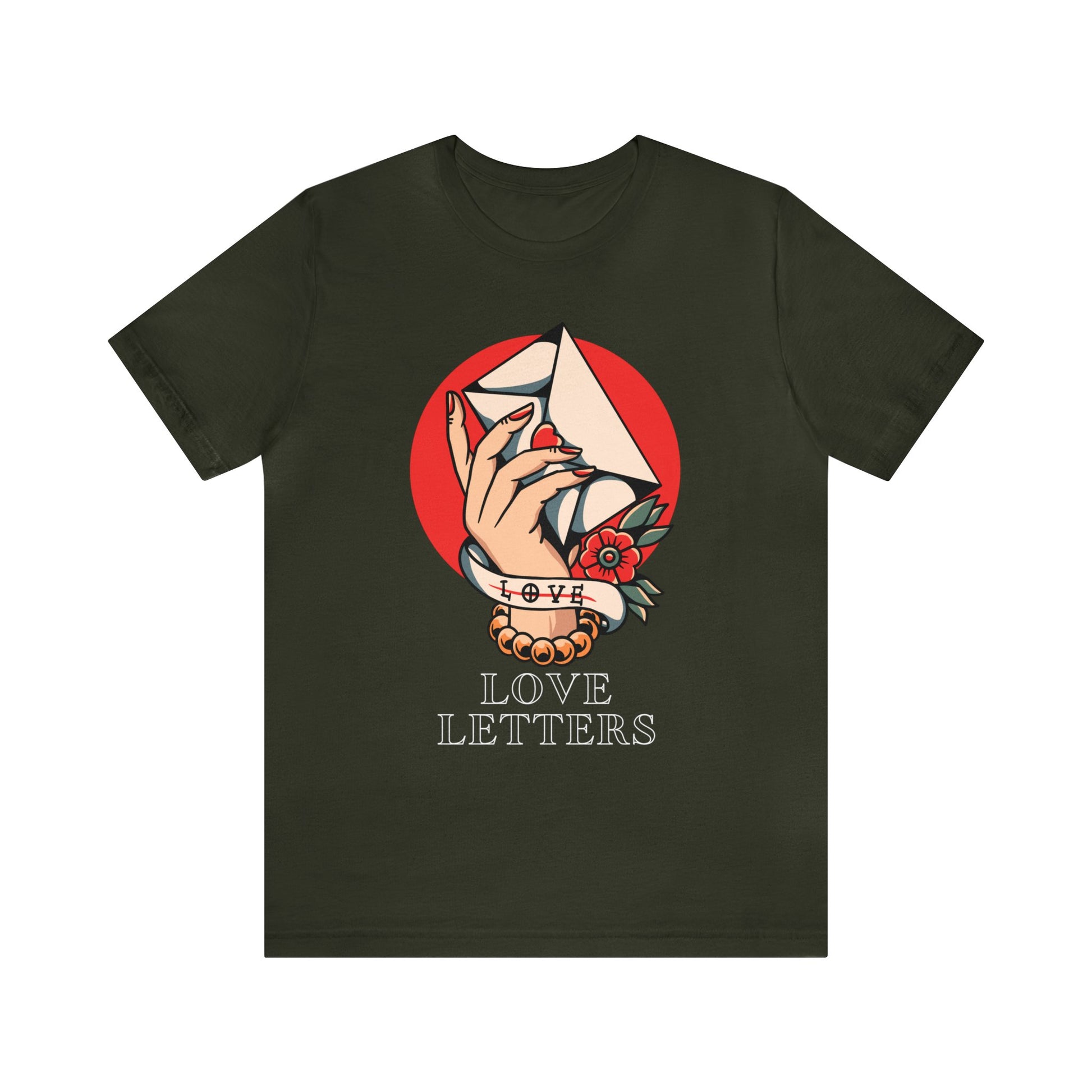 Love Letters Tattoo T-shirt / Traditional Tattoo Tee Shirt / Punk Rock Clothing Tshirt Rockabilly Psychobilly Freak Goth - Foxlark Crystal Jewelry