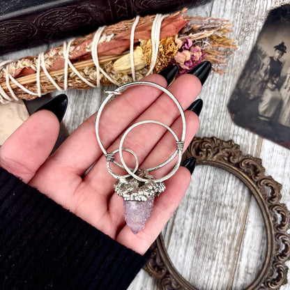 Raw Spirit Quartz Crystal  Necklace in Fine Silver / Foxlark Collection - One of a Kind