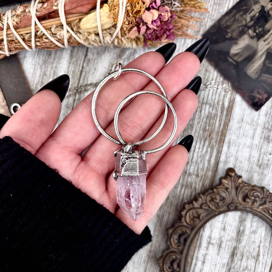 Big Raw Vera Cruz Amethyst Necklace in Fine Silver / Foxlark Collection - One of a Kind