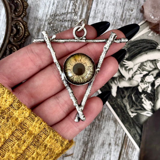 Eye Necklace Fine Silver / Sticks & Stones Collection