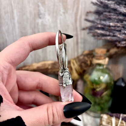 Big Raw Vera Cruz Amethyst Necklace in Fine Silver / Foxlark Collection - One of a Kind