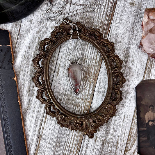 Rutilated Quartz Crystal Necklace in Fine Silver / Foxlark Collection - One of a Kind