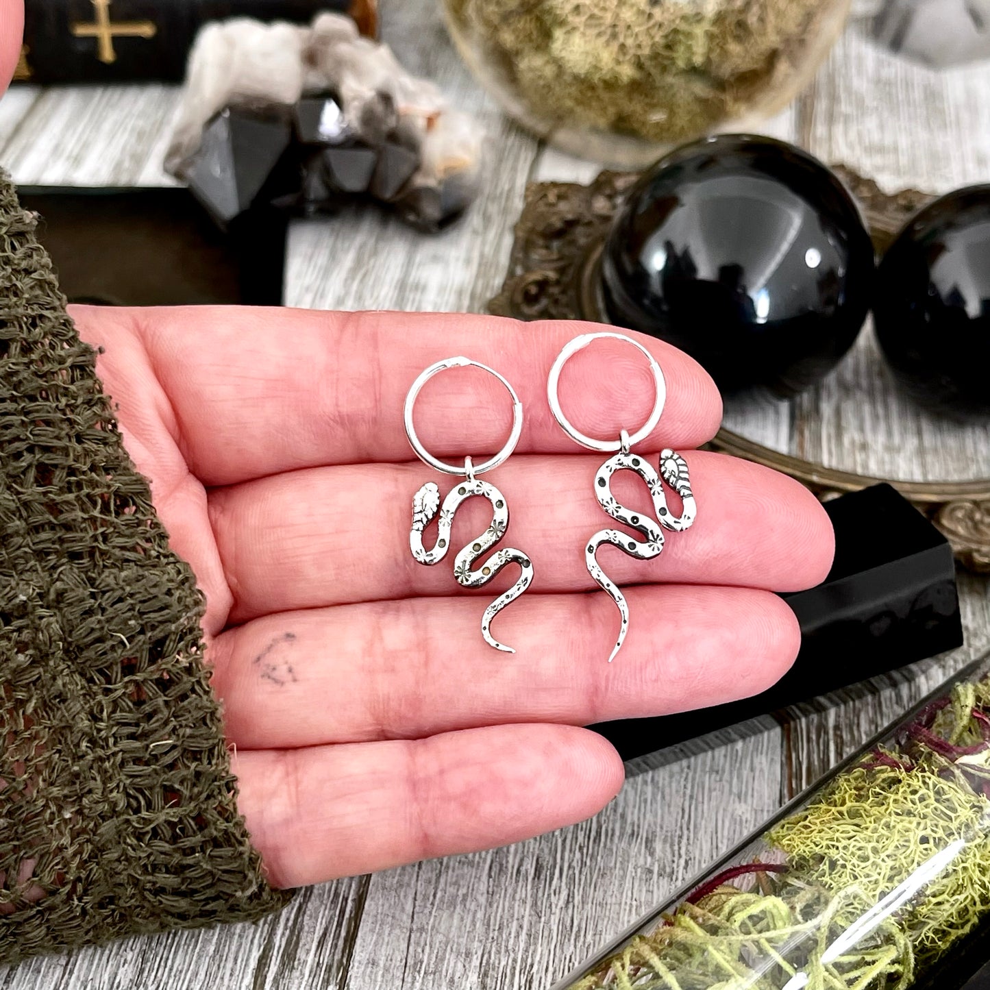 Big Earrings, bohemian earrings, Boho Earrings, Dangle & Drop Earrings, Dangly Earrings, Earrings, Etsy ID: 1528121027, Geometric Earrings, Hoop Earrings, Jewelry, Long Earrings, Silver Stud Earrings, Snake Earrings, Witchy Earrings