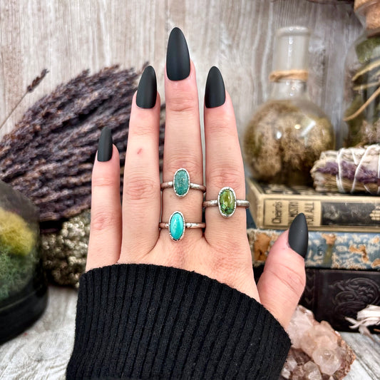 Bague Navajo en argent sterling avec turquoise et pépite de pépite - Amérindien Bague Navajo en argent sterling avec turquoise et pépite de pépite - Amérindien