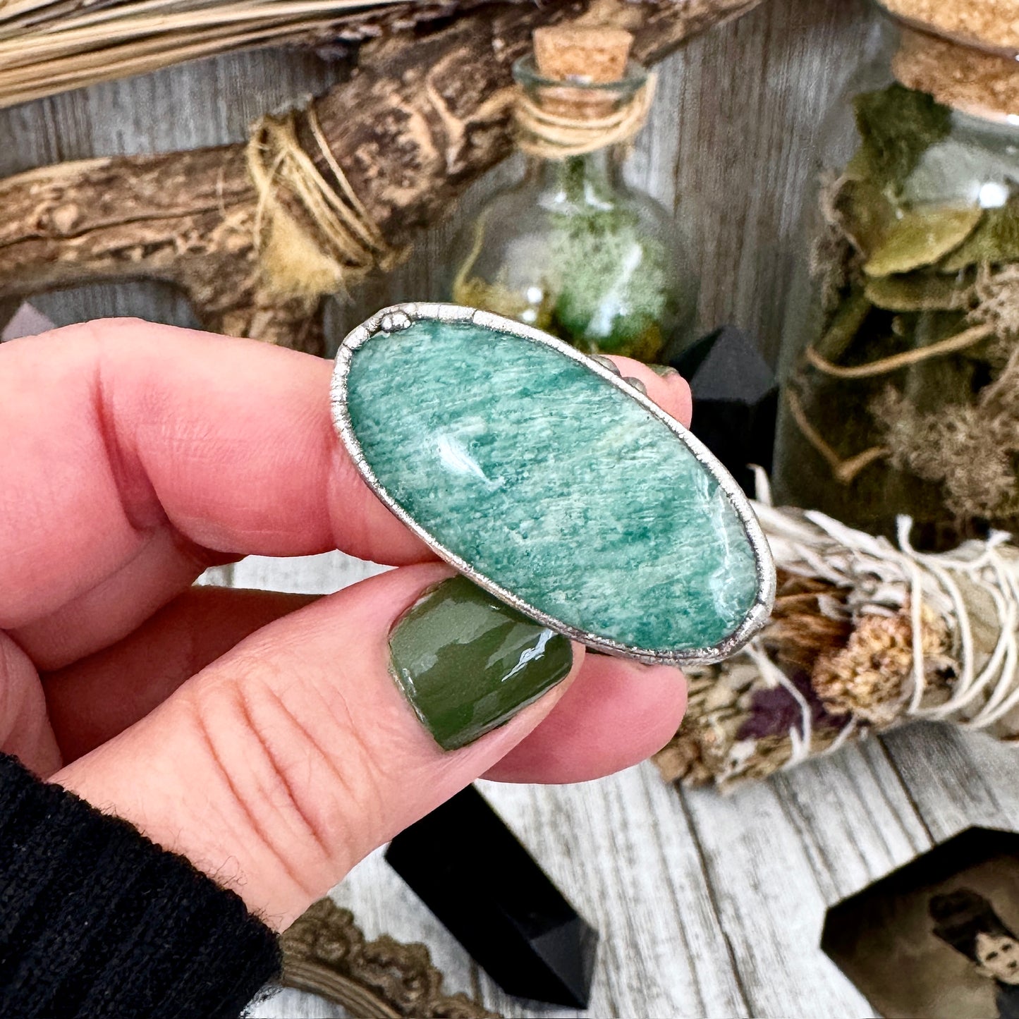 Aquamarine Ring Size 8.5  / Foxlark Crystal Jewelry Collection