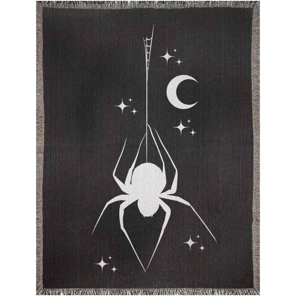 Spider and Moon - Woven Blanket - Foxlark Crystal Jewelry