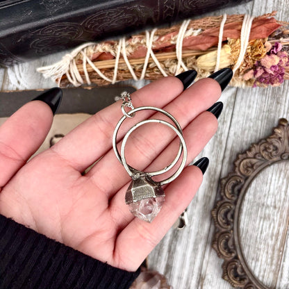 Herkimer Diamond Crystal  Necklace in Fine Silver / Foxlark Collection - One of a Kind