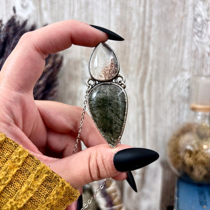 Multi Stone Garden Quartz Moss Agate Necklace Silver / Foxlark Collection