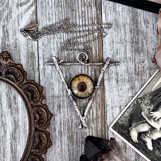 Eye Necklace Fine Silver / Sticks & Stones Collection
