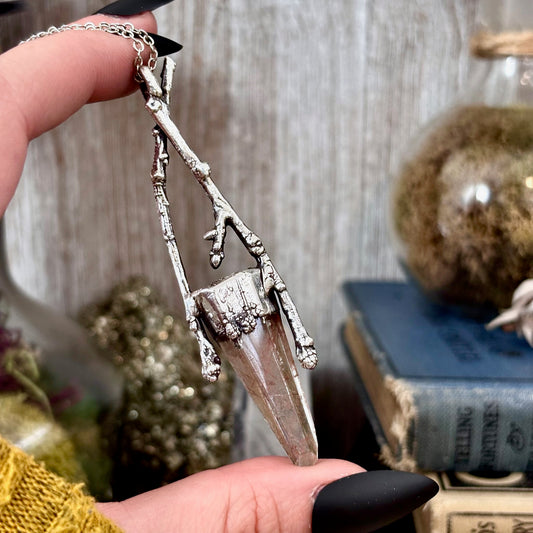Rutilated Quartz Crystal Necklace in Silver / Sticks & Stones Collection