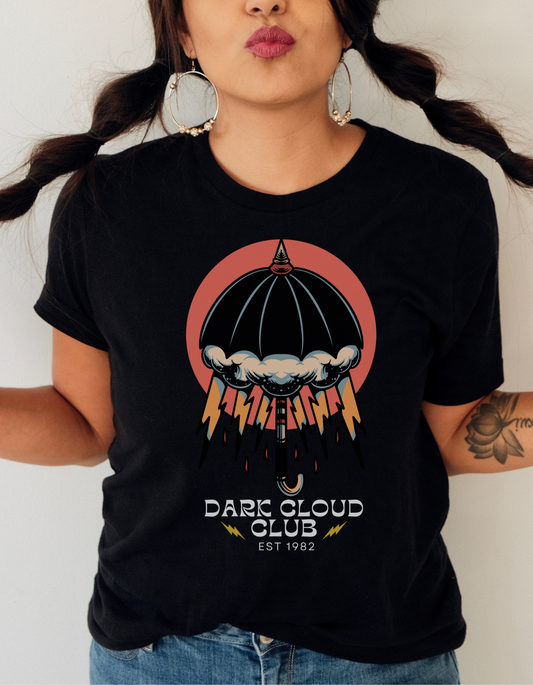 Dark Cloud Club 2 Tattoo T-shirt / Traditional Tattoo Tee Shirt / Punk Rock Clothing Tshirt Rockabilly Psychobilly Freak Goth - Foxlark Crystal Jewelry
