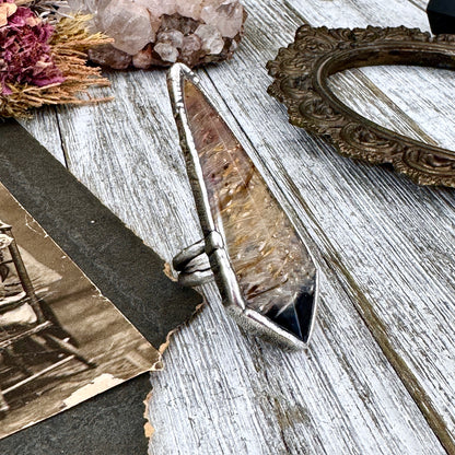 Fossilized Palm Root Ring Size 8  / Foxlark Crystal Jewelry Collection
