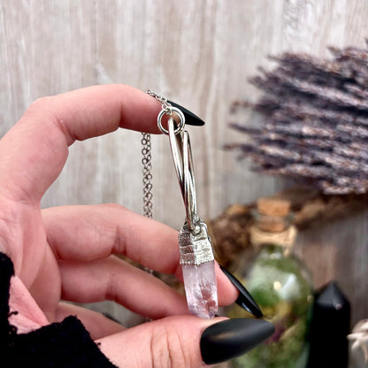 Big Raw Vera Cruz Amethyst Necklace in Fine Silver / Foxlark Collection - One of a Kind