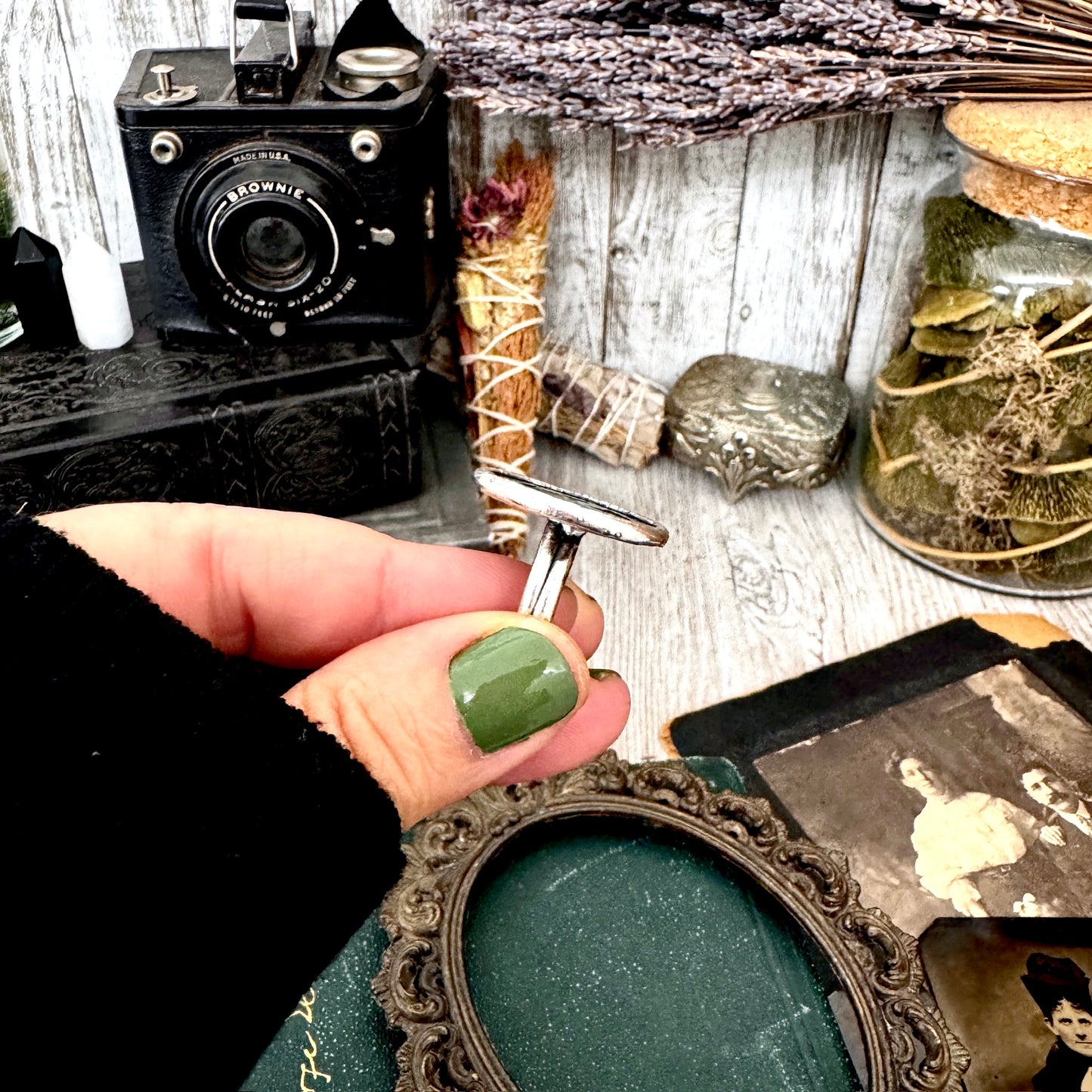 Lucky Penny Club - Vintage Collectible Yellowstone National Park Bear Token Ring Fine Silver Size 7 / One of a Kind