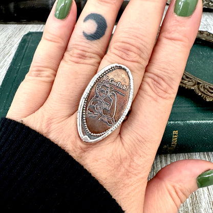 Lucky Penny Club - Vintage Rosie Riveter Pressed Penny Ring Fine Silver Size 10 / One of a Kind