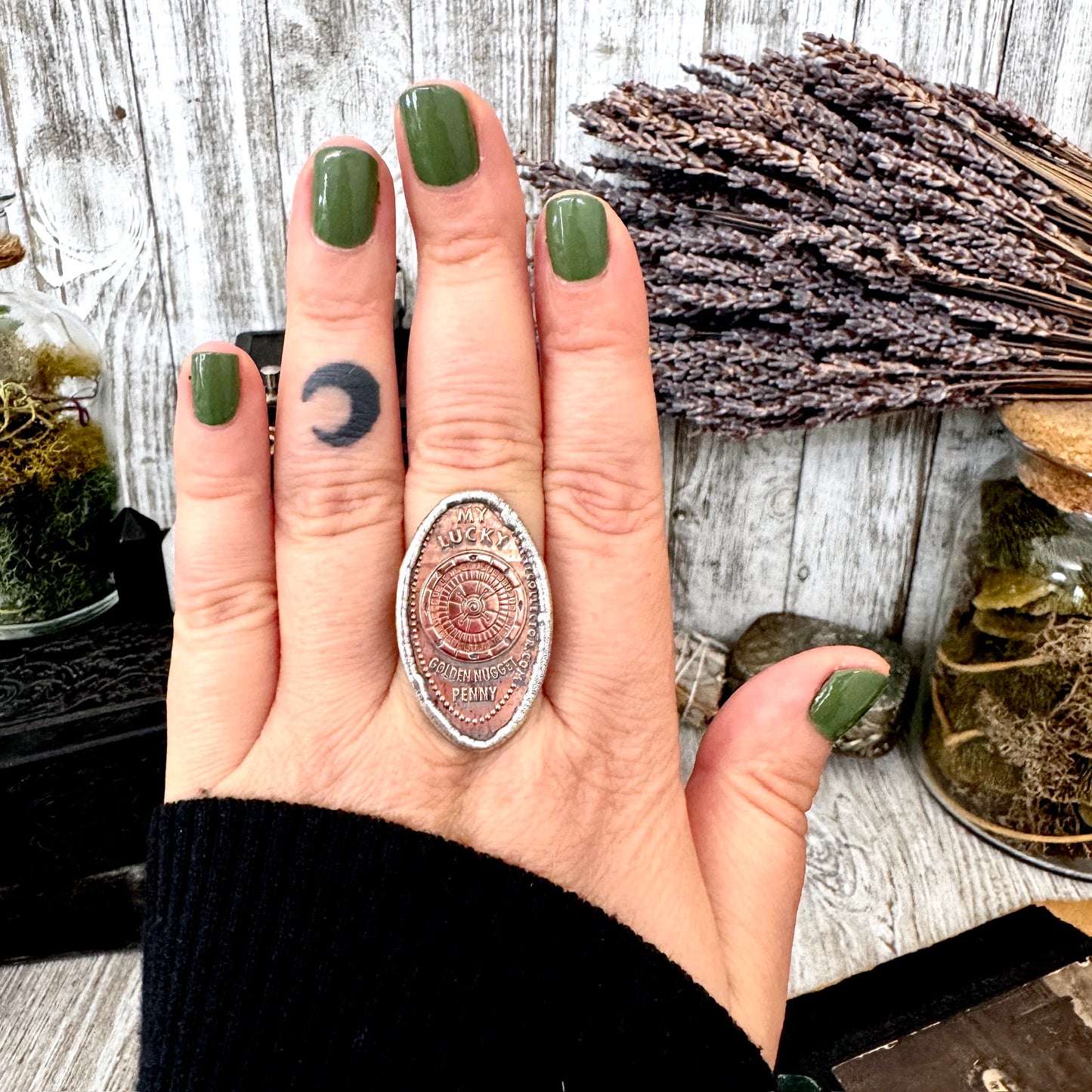 Lucky Penny Club - Vintage My Lucky Penny Pressed Penny Ring Fine Silver Size 9 / One of a Kind