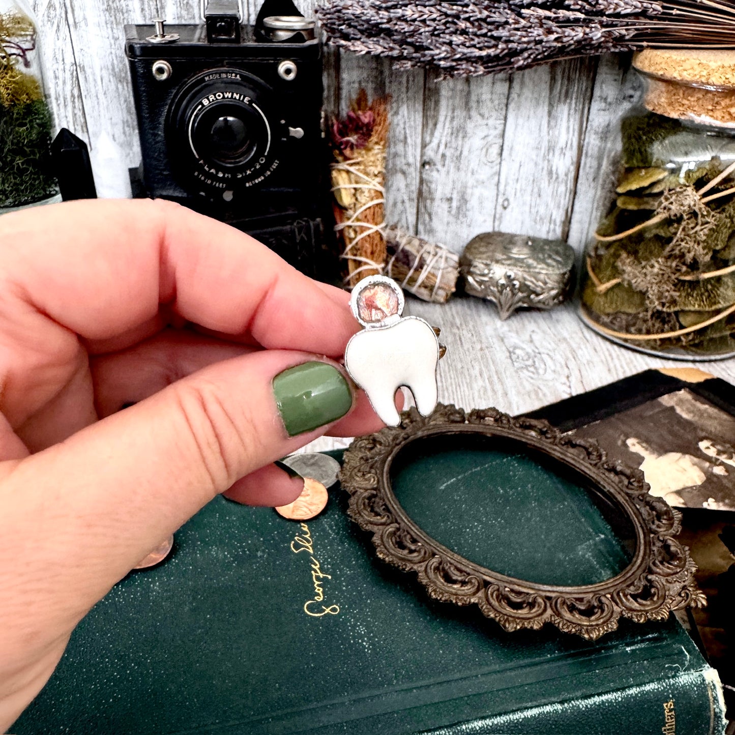 Lucky Penny Club - Tooth Fairy Ring Fine Silver Size 10 / One of a Kind