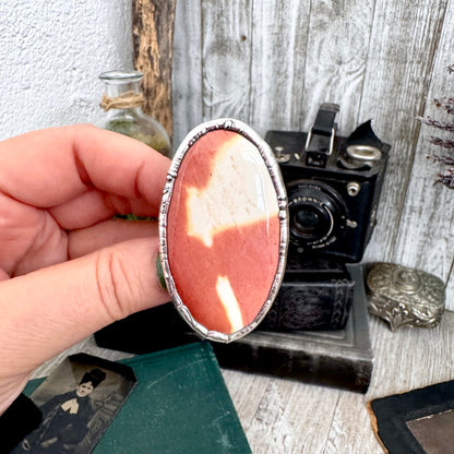 The Colossal Collection - Mookaite Ring Fine Silver Size 11 / One of a Kind