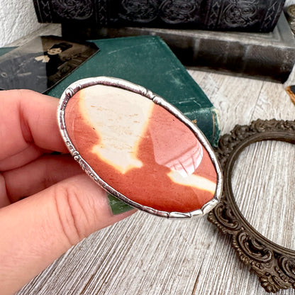 The Colossal Collection - Mookaite Ring Fine Silver Size 11 / One of a Kind
