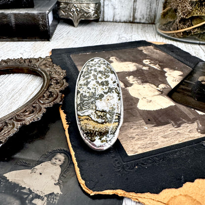 The Colossal Collection - Ocean Jasper Ring Set in Fine Silver Size 7 / One of a Kind