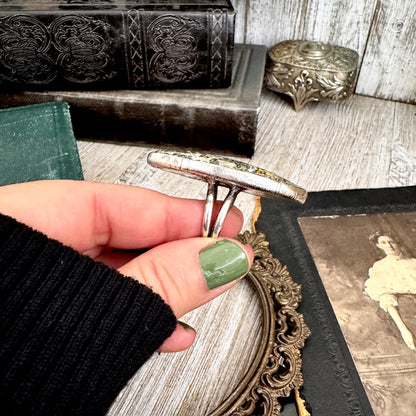 The Colossal Collection - Ocean Jasper Ring Set in Fine Silver Size 7 / One of a Kind