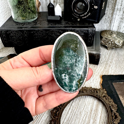 The Colossal Collection - Bloodstone Statement Ring Size 10 Fine Silver / One Of A Kind FOXLARK