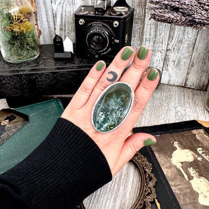 The Colossal Collection - Bloodstone Statement Ring Size 10 Fine Silver / One Of A Kind FOXLARK